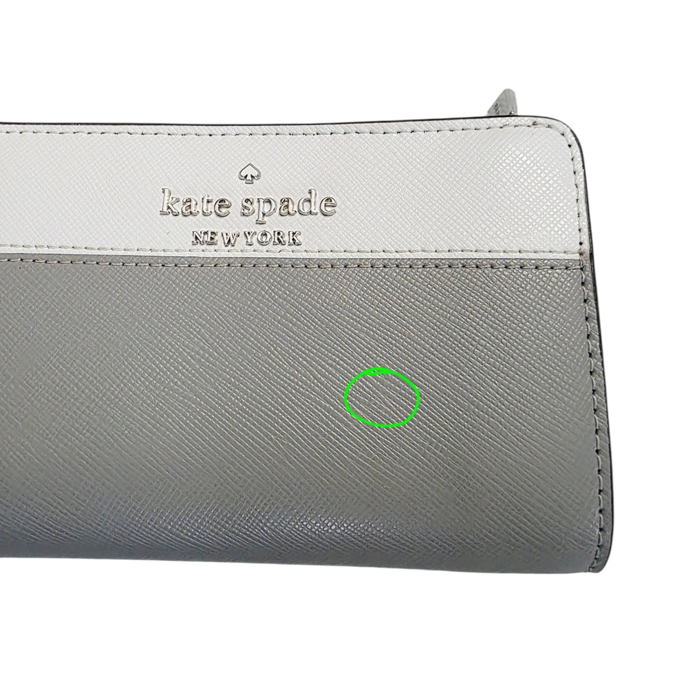 Kate Spade Madison Staci Colorblock Medium Compact Bifold Wallet Nimbus Grey - Picture 7 of 7
